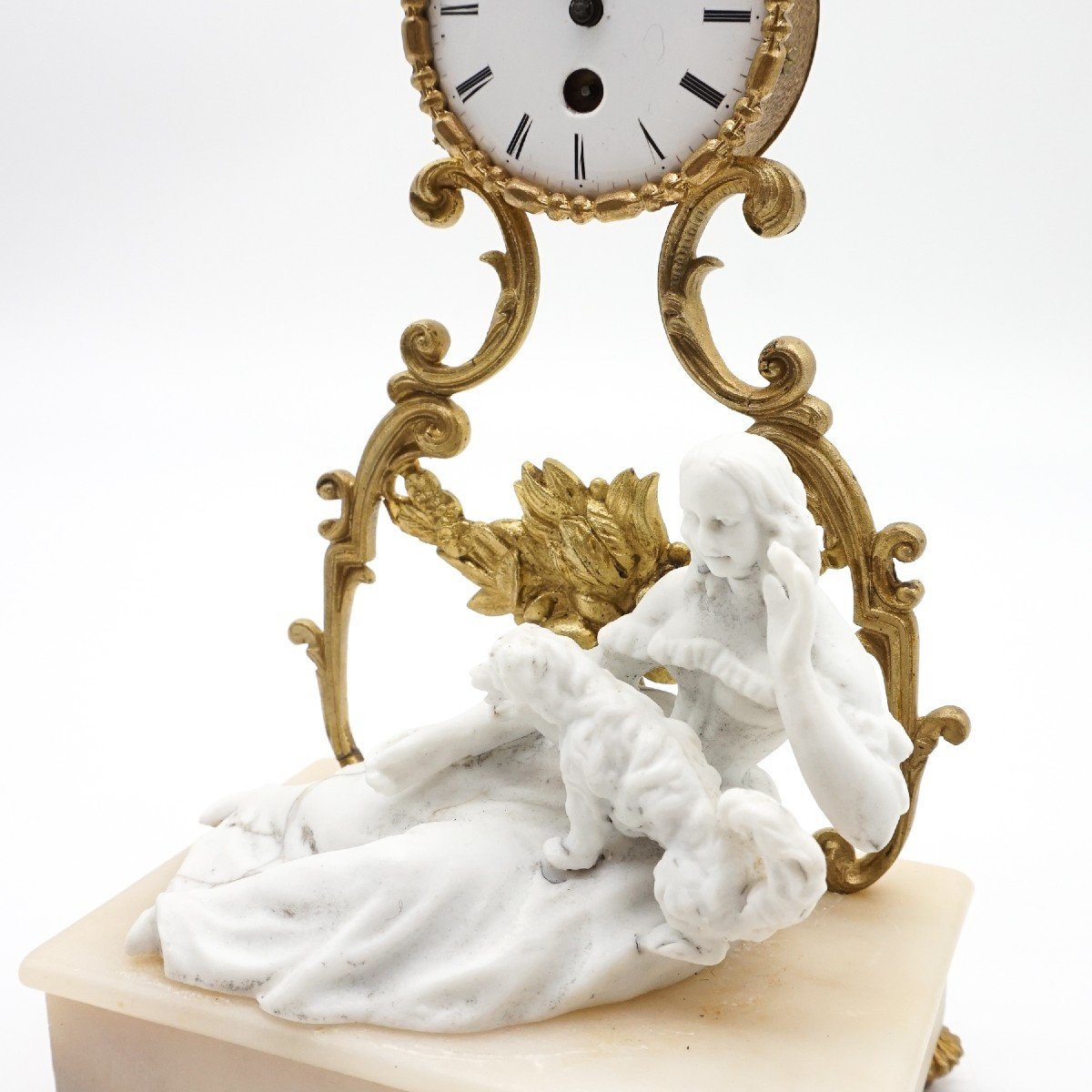 Dresser Clock In Bisque Porcelain And Gilded Bronze – 1938-photo-7