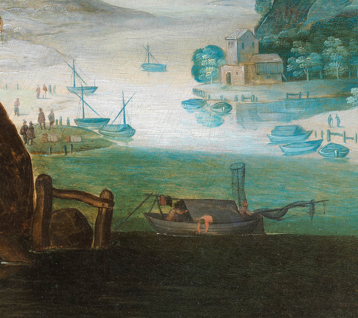 Animated Landscape On The Banks Of A River - Workshop Of Joos De Momper II (1564 – 1635)-photo-2