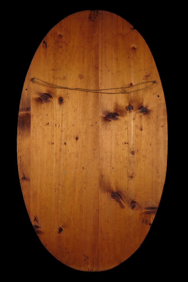 Old And Wonderful Remains Of Oil Painting, Portrait Of A Woman On Panel, Circa 1900-photo-7