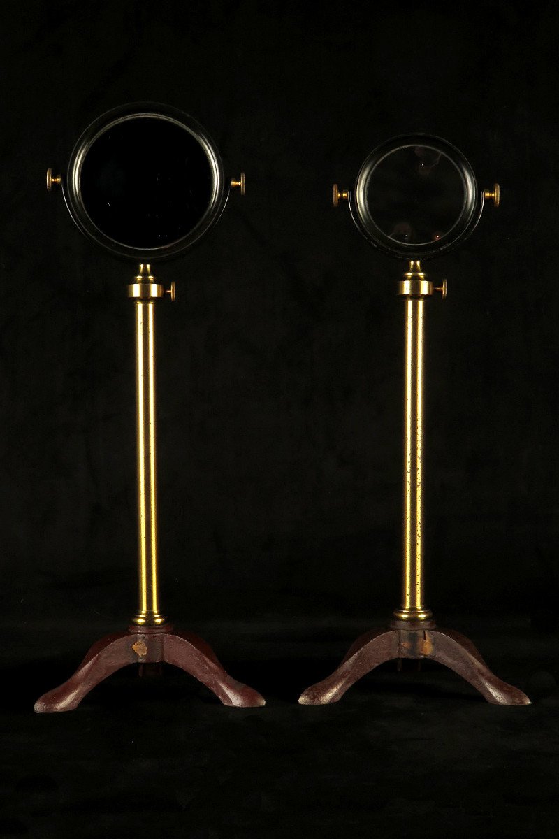 Intéressante Série De 4 Instruments Scientifiques Anciens C.1870 / Duboscq Paris Miroir Prismes-photo-2