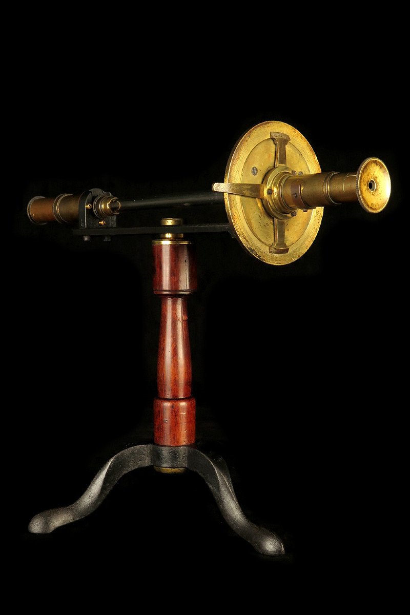 Rare Polarimètre De Mitscherlich, Instrument Scientifique Optique Vers 1860.