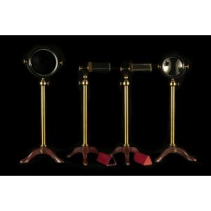 Intéressante Série De 4 Instruments Scientifiques Anciens C.1870 / Duboscq Paris Miroir Prismes