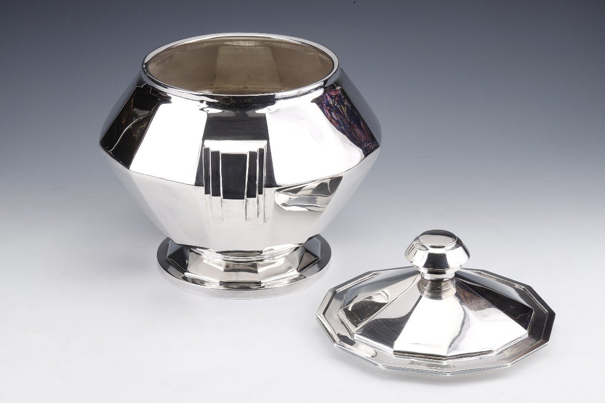 Goldsmith Motti - Art Deco Sterling Silver Centerpiece (1927-1932)-photo-3