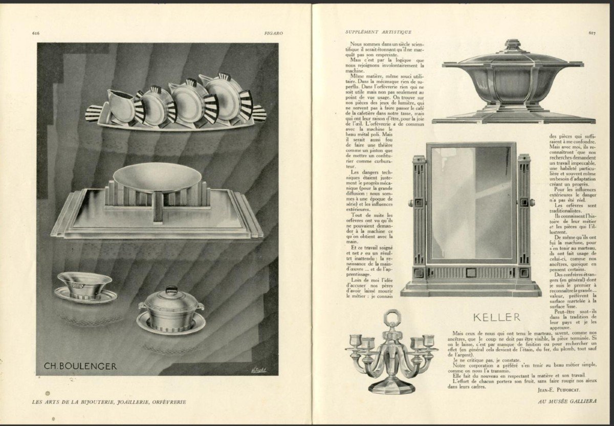 Orfèvre Gustave Keller  -Paire De Candélabres  En Argent Massif époque Art Déco-photo-8