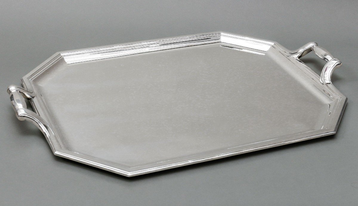 Goldsmith Tetard - Art Deco Solid Silver Tray Circa 1930