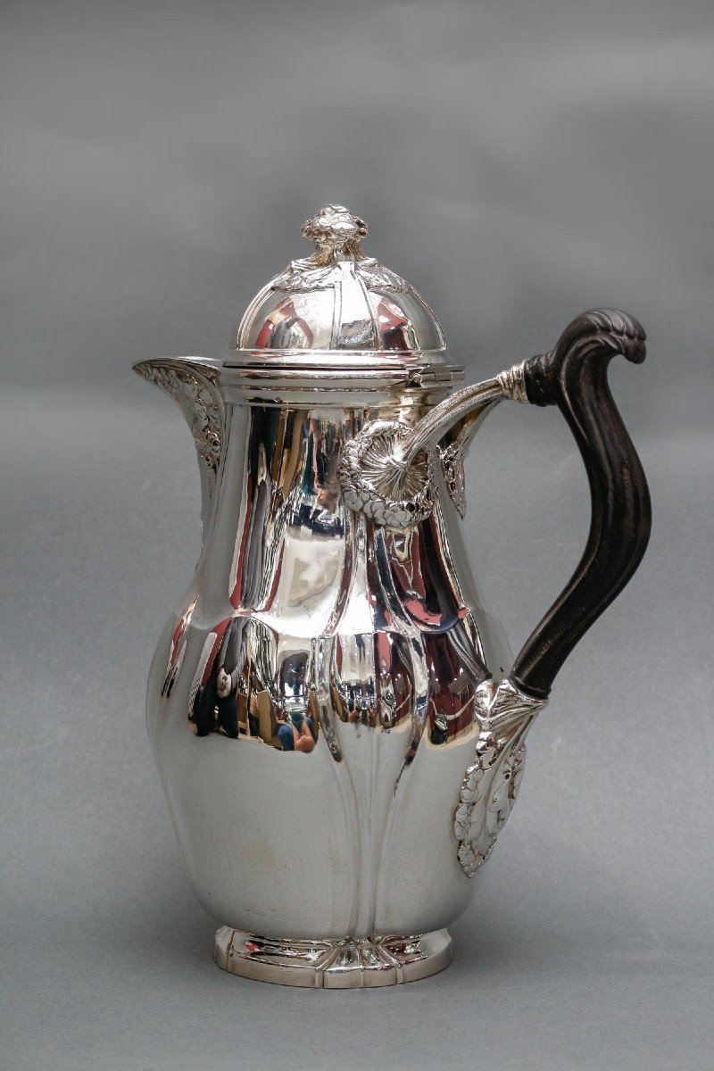 Lelièvre (eugène-alfred) – Cafetière En Argent Massif Tiffany Circa 1880  Art Nouveau.-photo-4