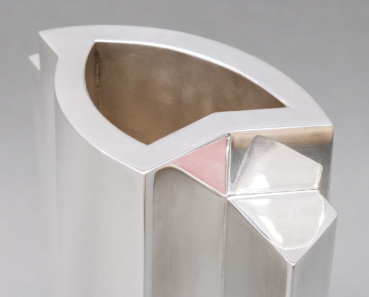 Orfèvre Garrido - Vase Constructiviste En Argent - Circa 2004-photo-4