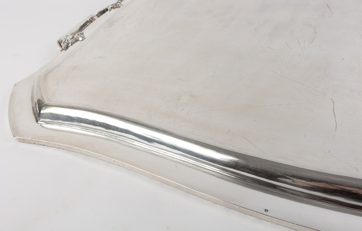 D. Roussel - Rectangular Sterling Silver Tray Circa 1880-photo-6
