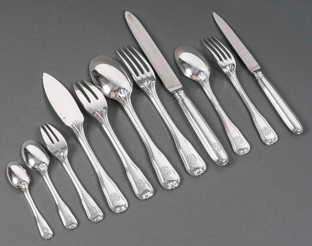 Puiforcat - 141 Piece Cutlery Set "choiseul Model"-photo-3