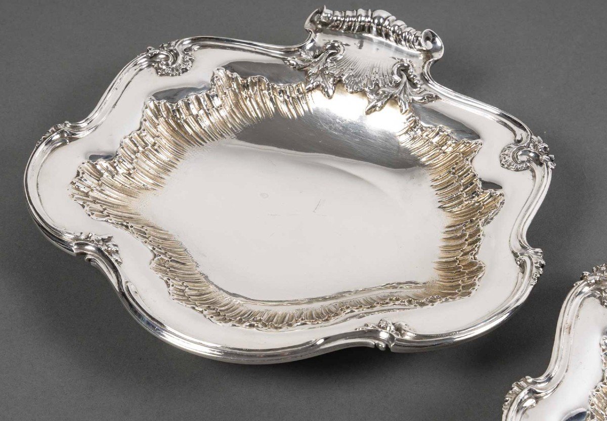 Boin Taburet - Suite Of Four Shell Dishes Sterling Silver 19th-photo-4