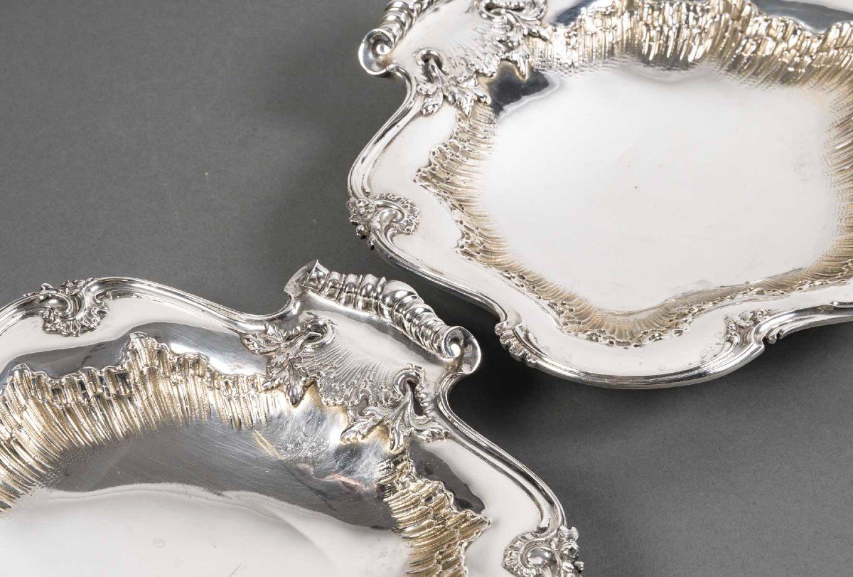 Boin Taburet - Suite Of Four Shell Dishes Sterling Silver 19th-photo-6