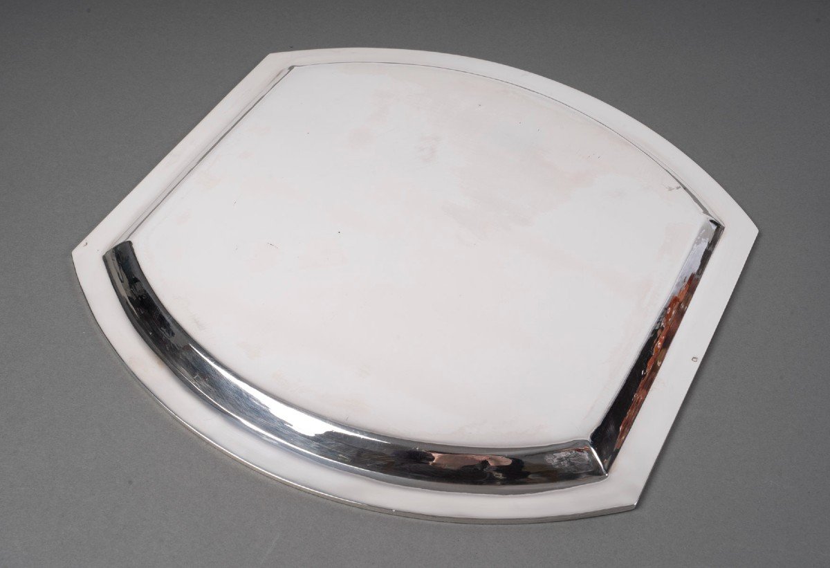 Ravinet d'Enfert - Square Dish In Solid Silver, Art Deco Period-photo-7