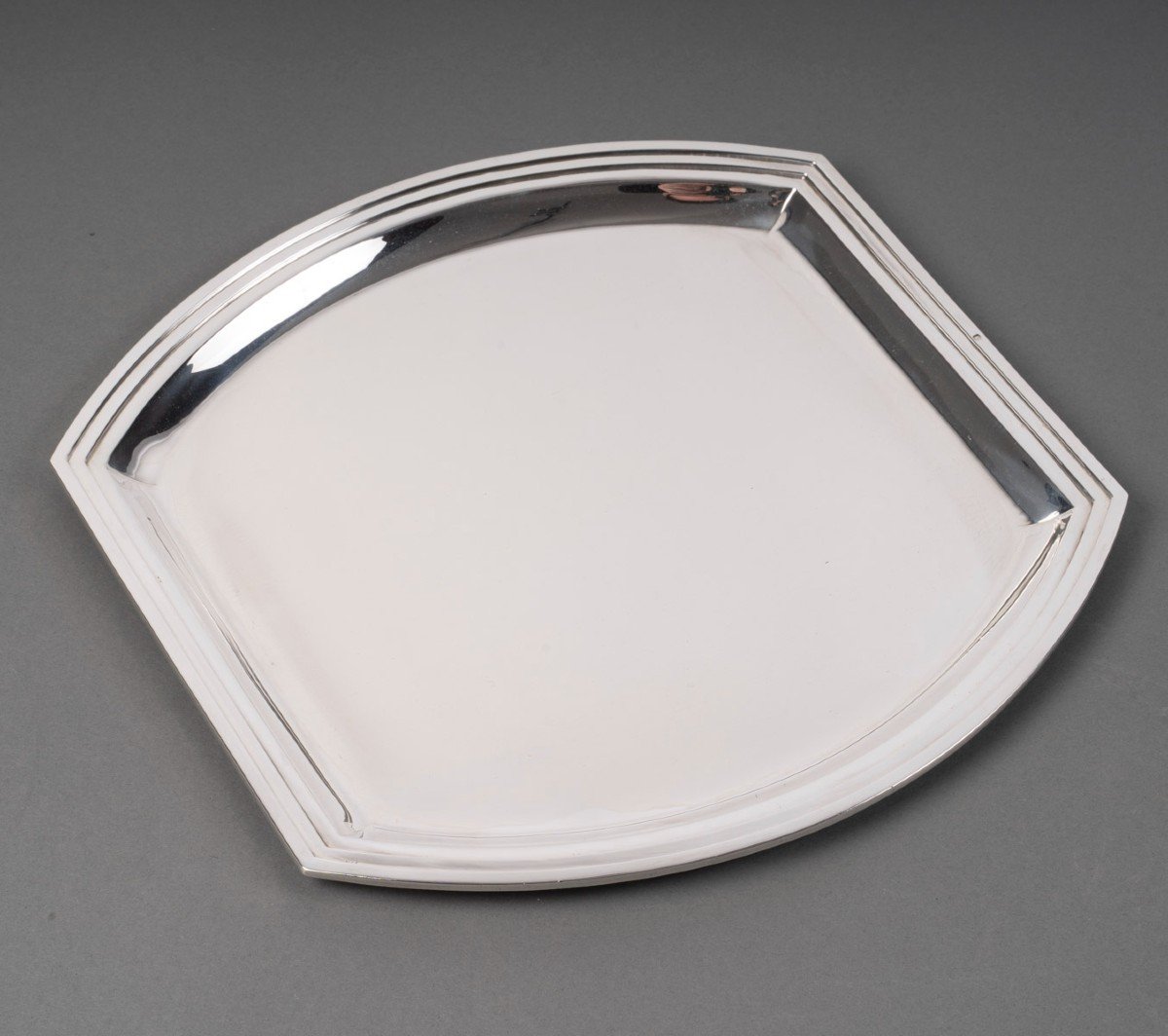 Ravinet d'Enfert - Square Dish In Solid Silver, Art Deco Period