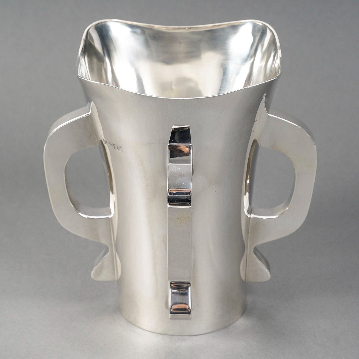 Goldsmith G & S. Ltd - Modernist Solid Silver Vase London 1916-photo-7