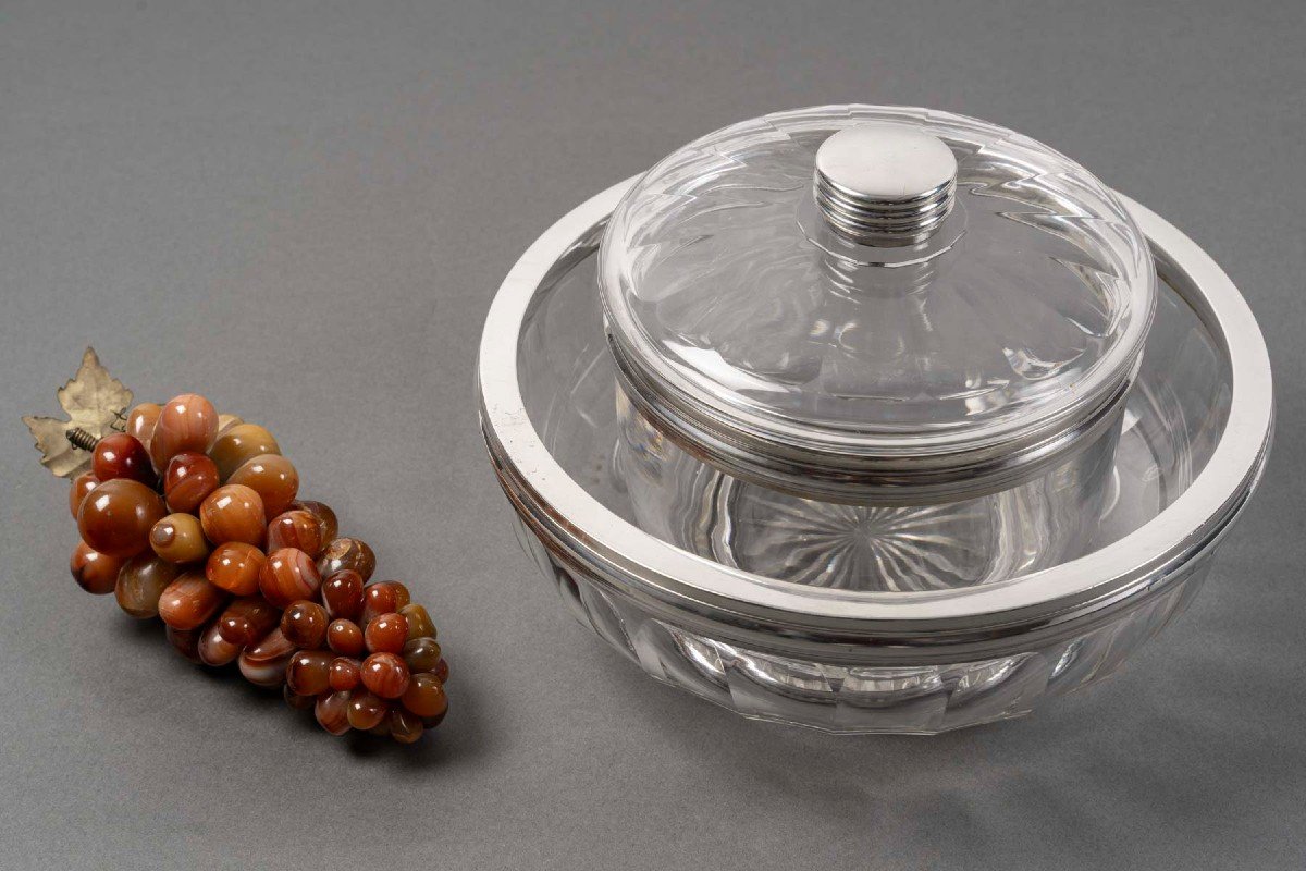 Baccarat - Bol A Caviar En Cristal Taille Deux Pieces XXè Art Deco-photo-6