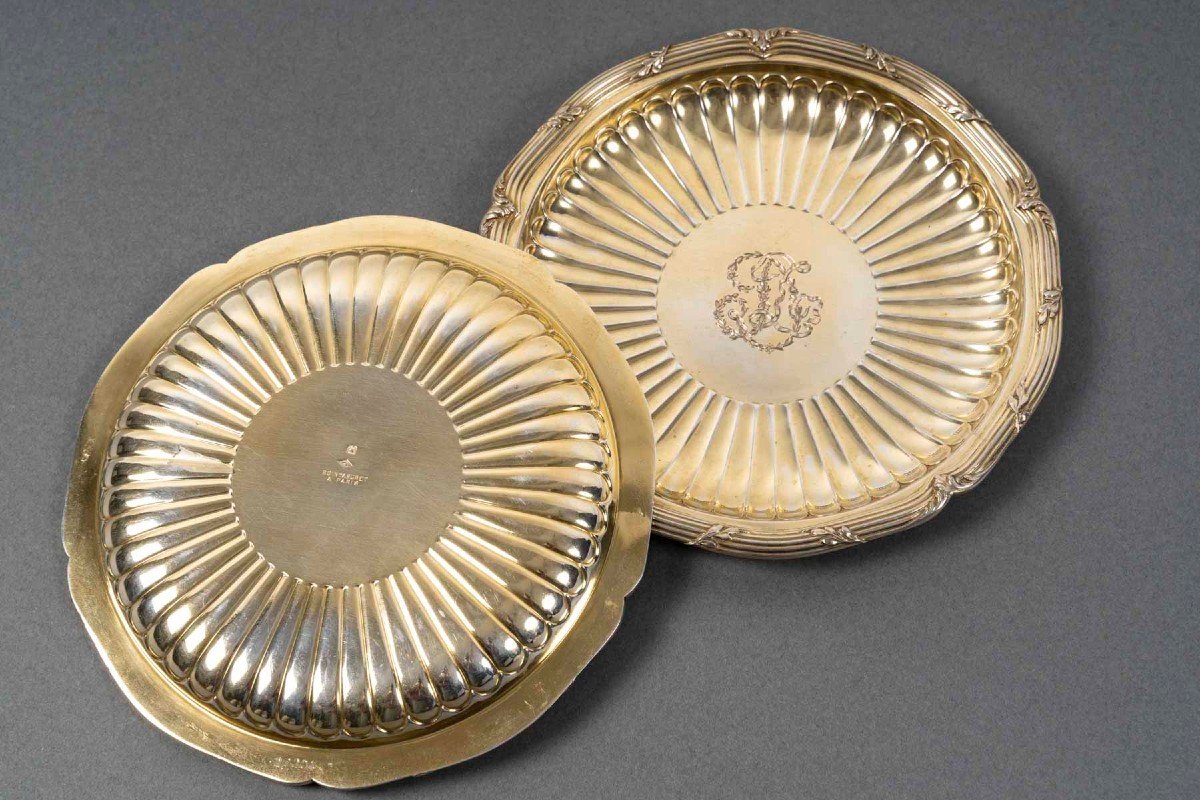 Bointaburet – Set Of Six 19th Century Silver-gilt Bottle Coasters-photo-2