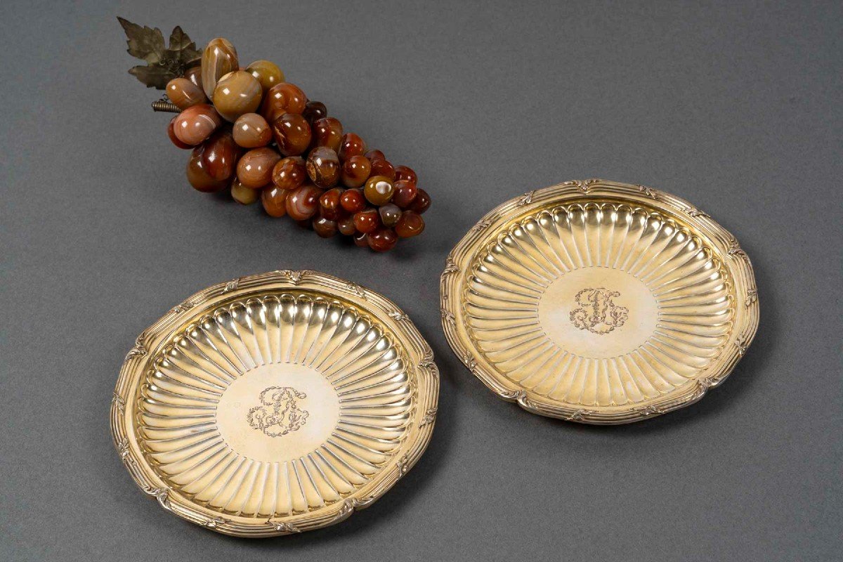 Bointaburet – Set Of Six 19th Century Silver-gilt Bottle Coasters-photo-4