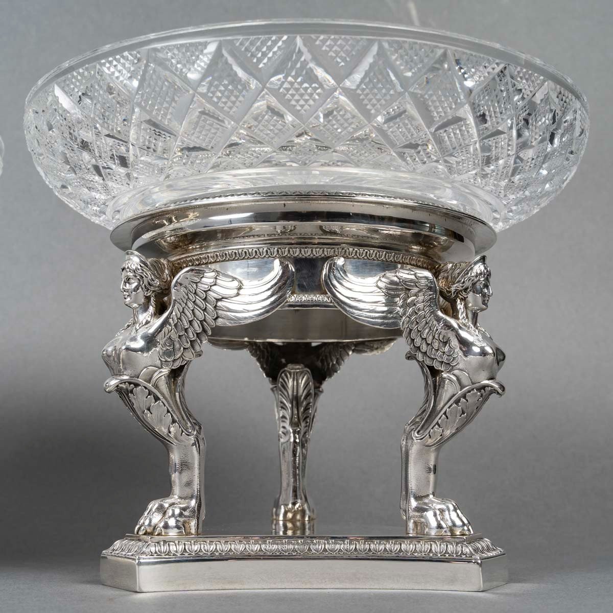 Gustave Odiot – Pair Of Silver And Baccarat Crystal Cups, 19th Century-photo-2