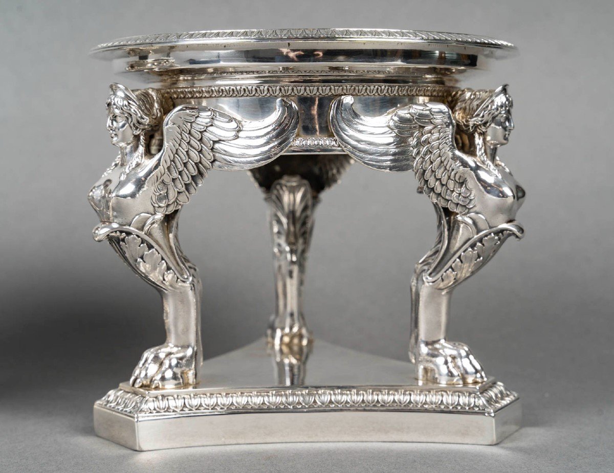 Gustave Odiot – Pair Of Silver And Baccarat Crystal Cups, 19th Century-photo-3