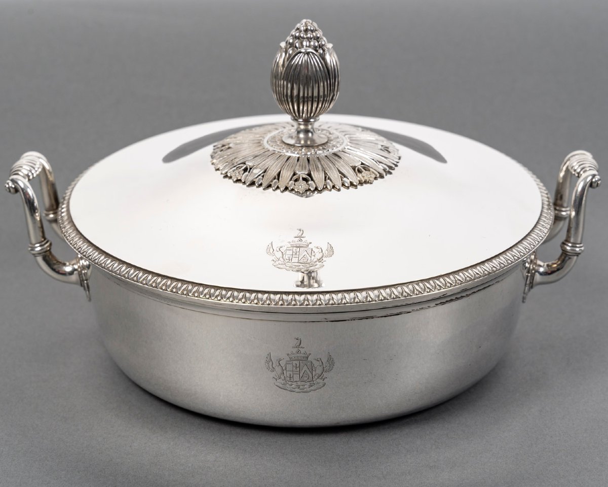Jean Charles Cahier – Légumier Couvert En Argent XIXe – 1818/1838-photo-7