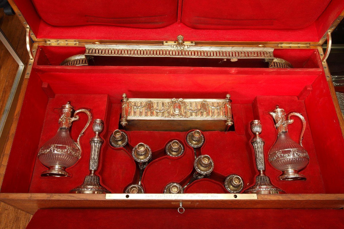 Orfèvre : Boin Taburet –garniture De Table En Argent Massif Vermeil XIXè Vers 1860-photo-2