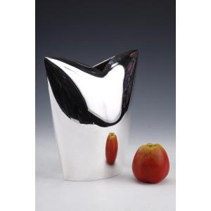 Gabriel De Vecchi - Vase In Sterling Silver Italian Design Twentieth