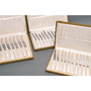 Cutlery Service Of 36 Knives In Original Box Art Deco