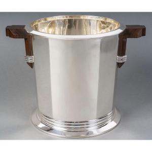 Puiforcat – Champagne Bucket In Sterling Silver Art Deco 20th Century