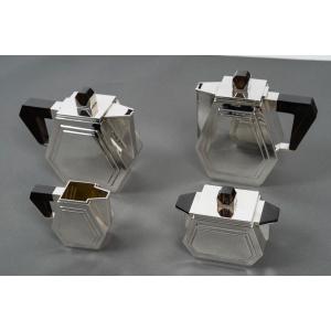 Tetard Freres – 4 Piece Art Deco Sterling Silver Tea/coffee Set