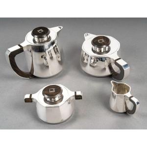 Jean E Puiforcat 4 Piece Tea Coffee Service Solid Silver Art Deco