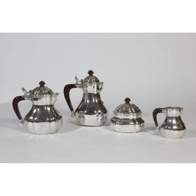 Goldsmith Georges Lecomte - Tea & Coffee Service In Art Deco Sterling Silver 1925