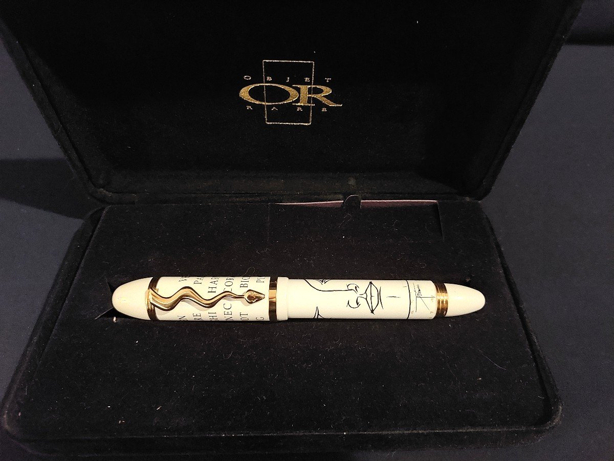 Stylo plume Waterman en or 18 carats XXème siècle. - Antiquités Christiaens