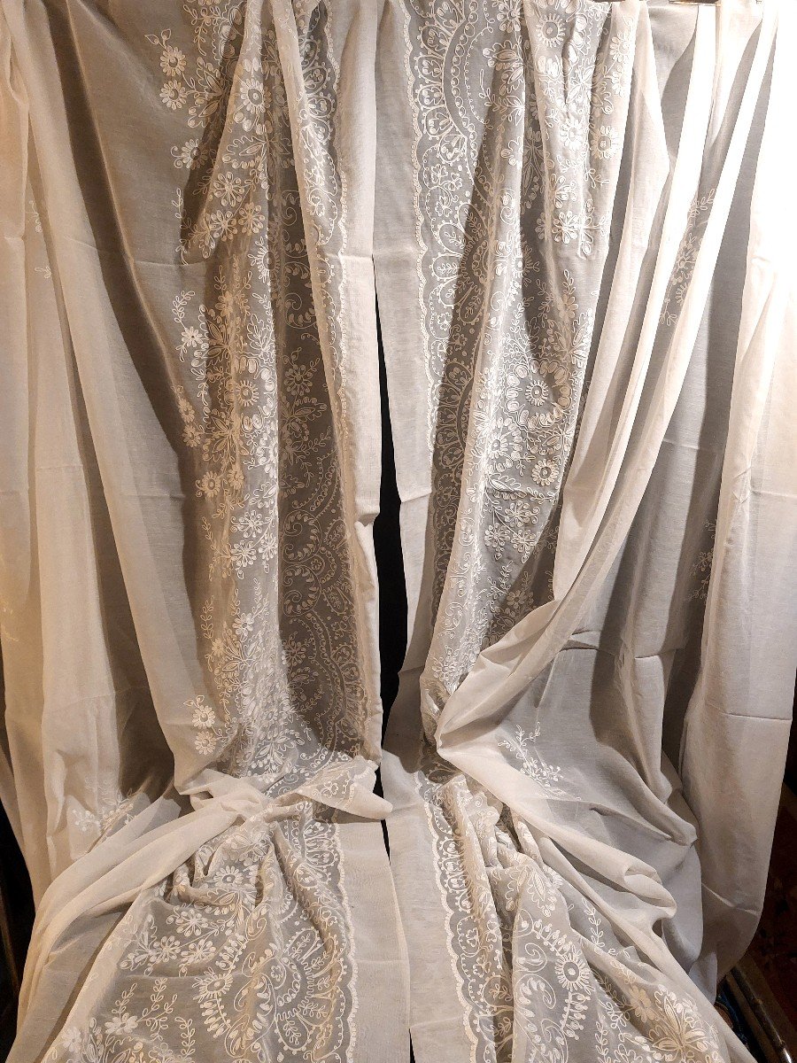 Pair Of Embroidered Curtains