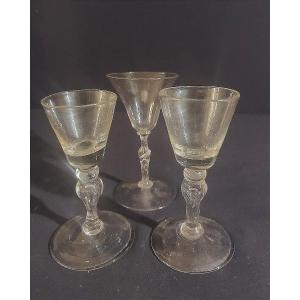 3 Small 18th Century Glasses