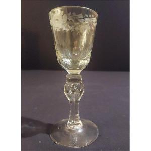 18th Century Engraved, Faceted Glass