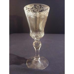 Faceted And Engraved Glass