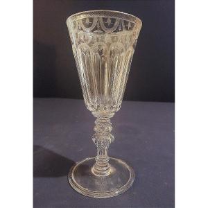 18th Century Engraved, Faceted Glass