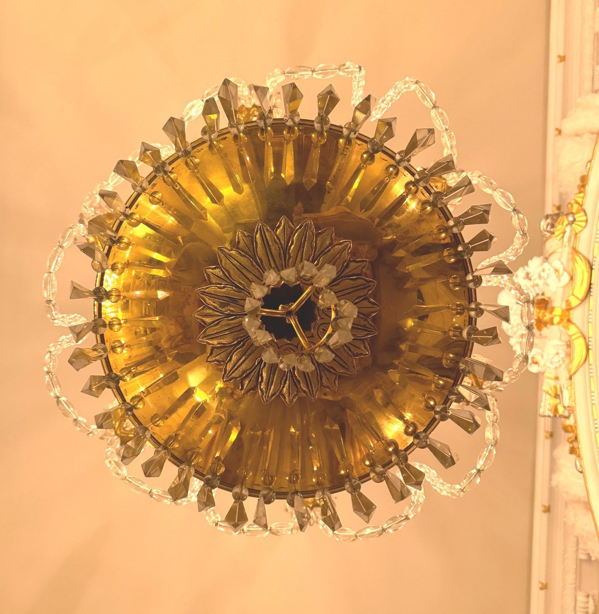 6 Light Crystal Chandelier In Neoclassical, Empire Style. Sweden Or Germany-photo-2