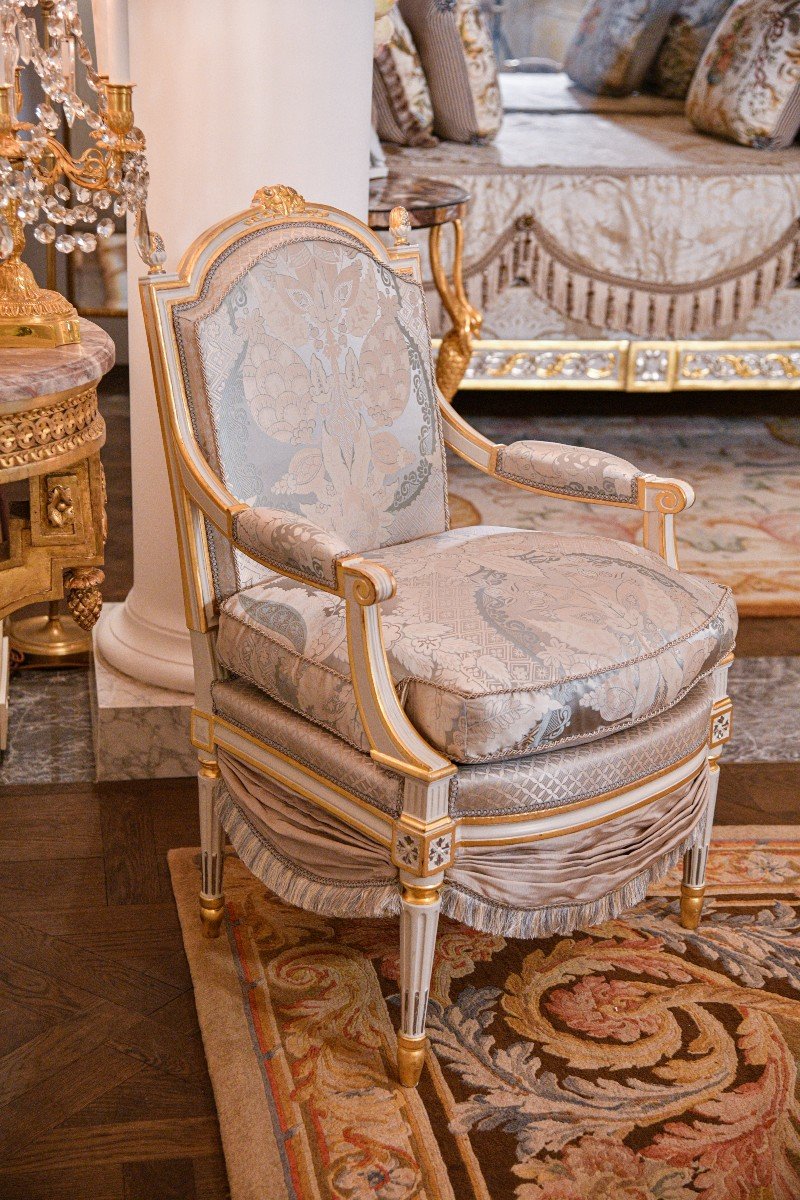 Paire De Fauteuils De Style Louis XVI, époque Napoleon III -photo-4