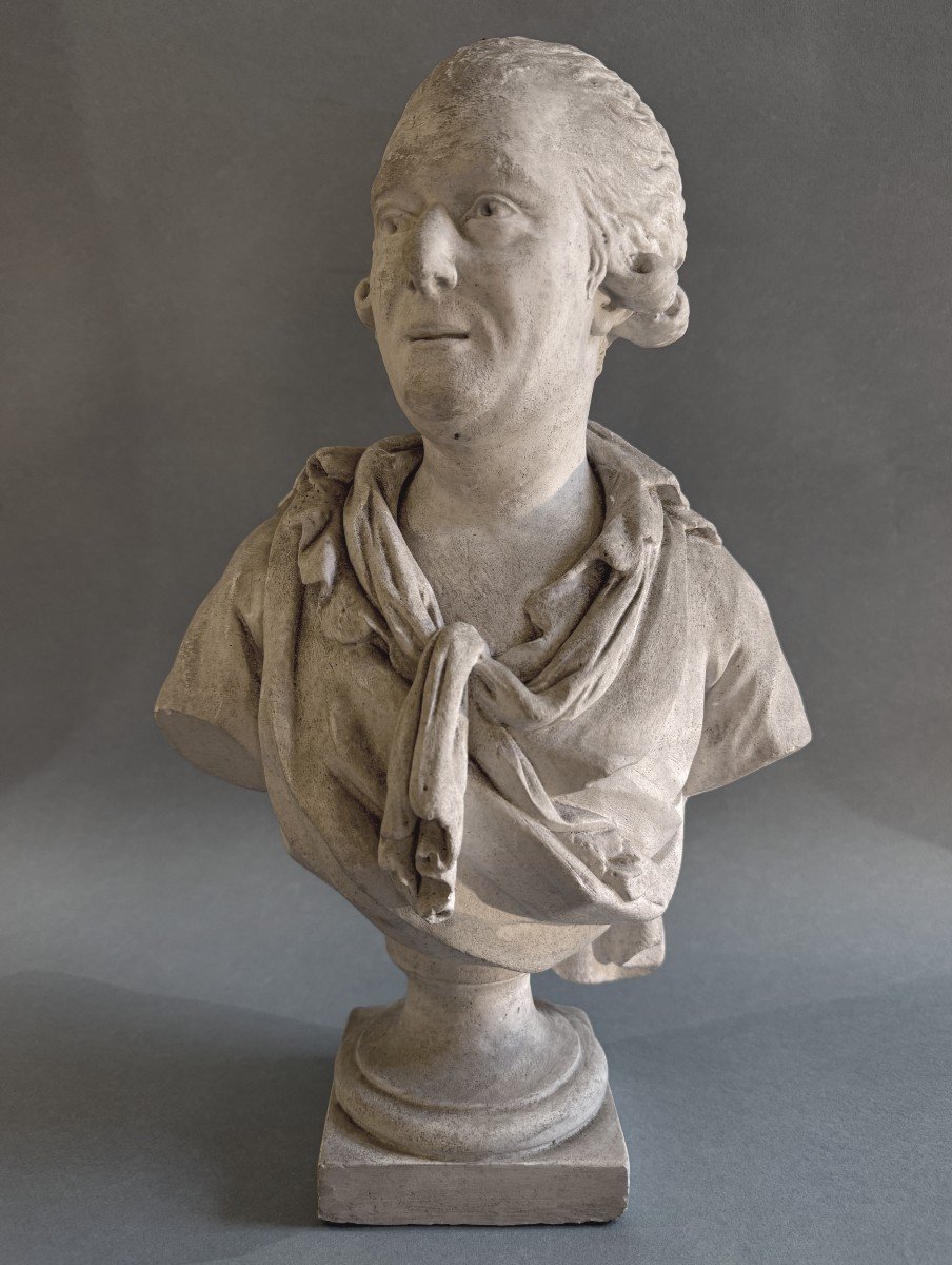 Plaster Bust In The Style Of Augustin Pajou – 19th Century -photo-3