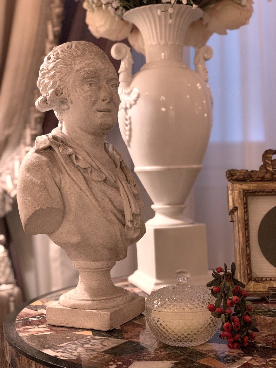 Plaster Bust In The Style Of Augustin Pajou – 19th Century -photo-6