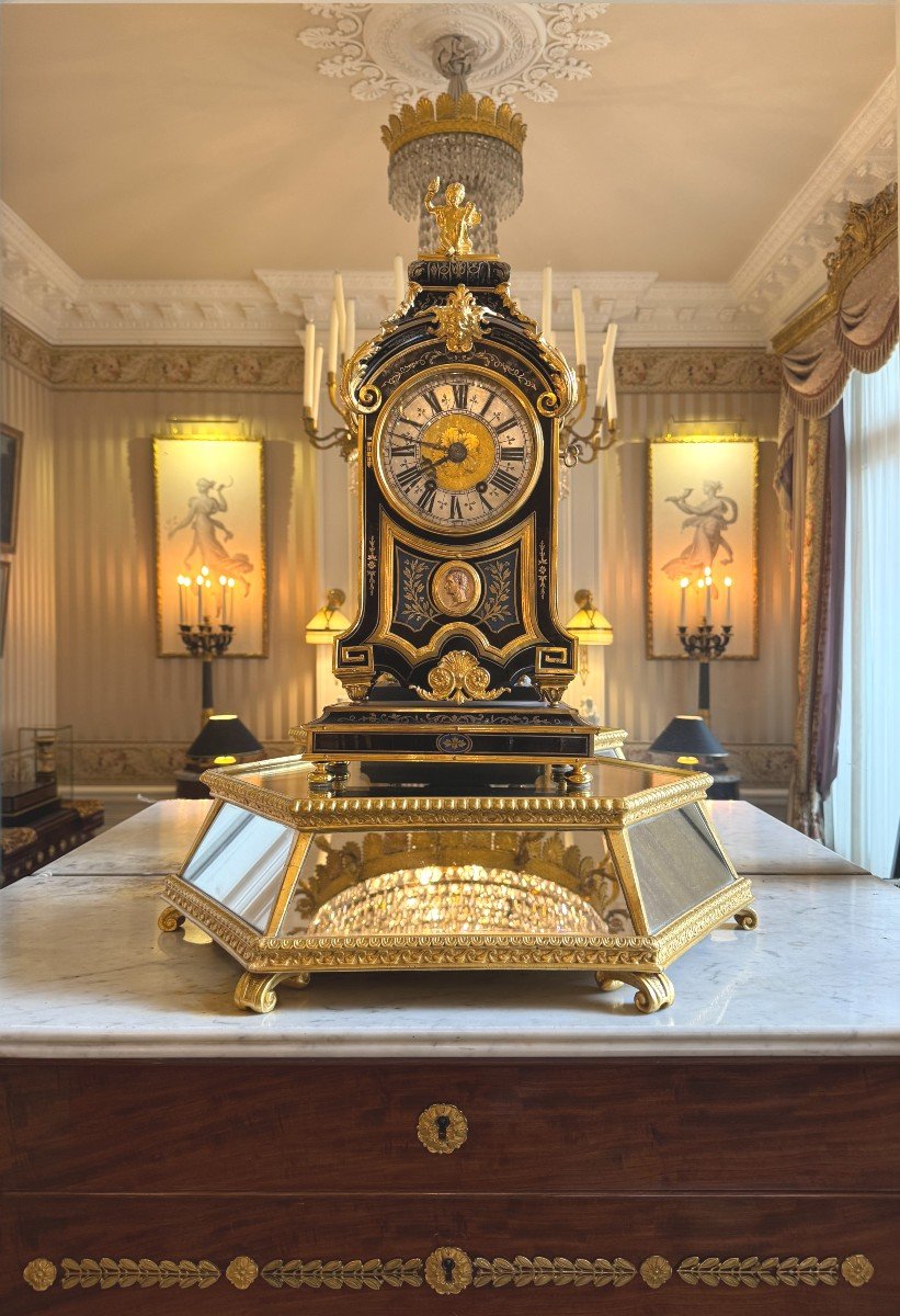 Gilded Wooden Base Or Pedestal – 19th Century-photo-4