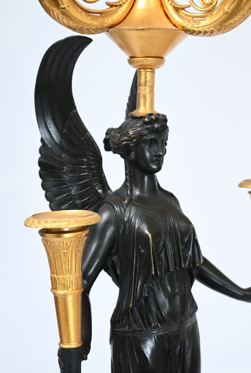 Pair Of Empire Style Candelabras -photo-3