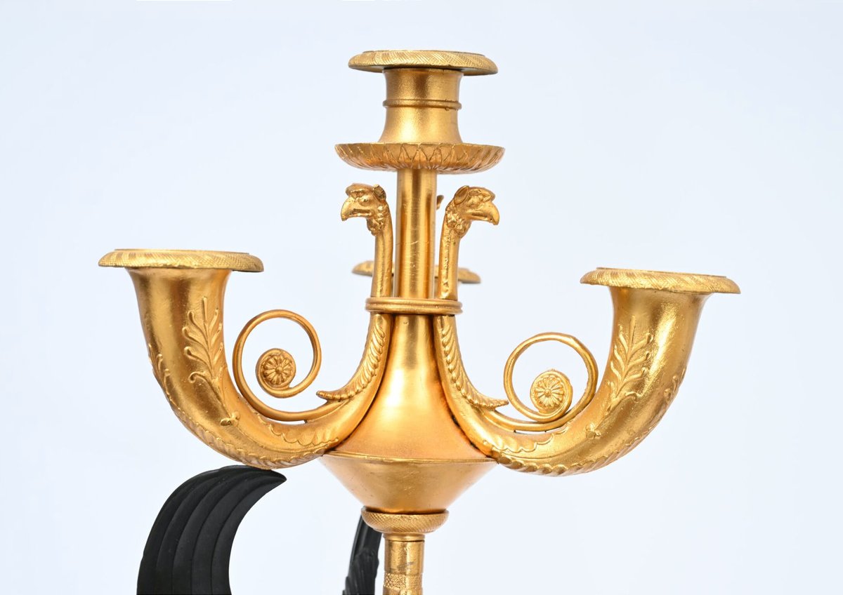 Pair Of Empire Style Candelabras -photo-5