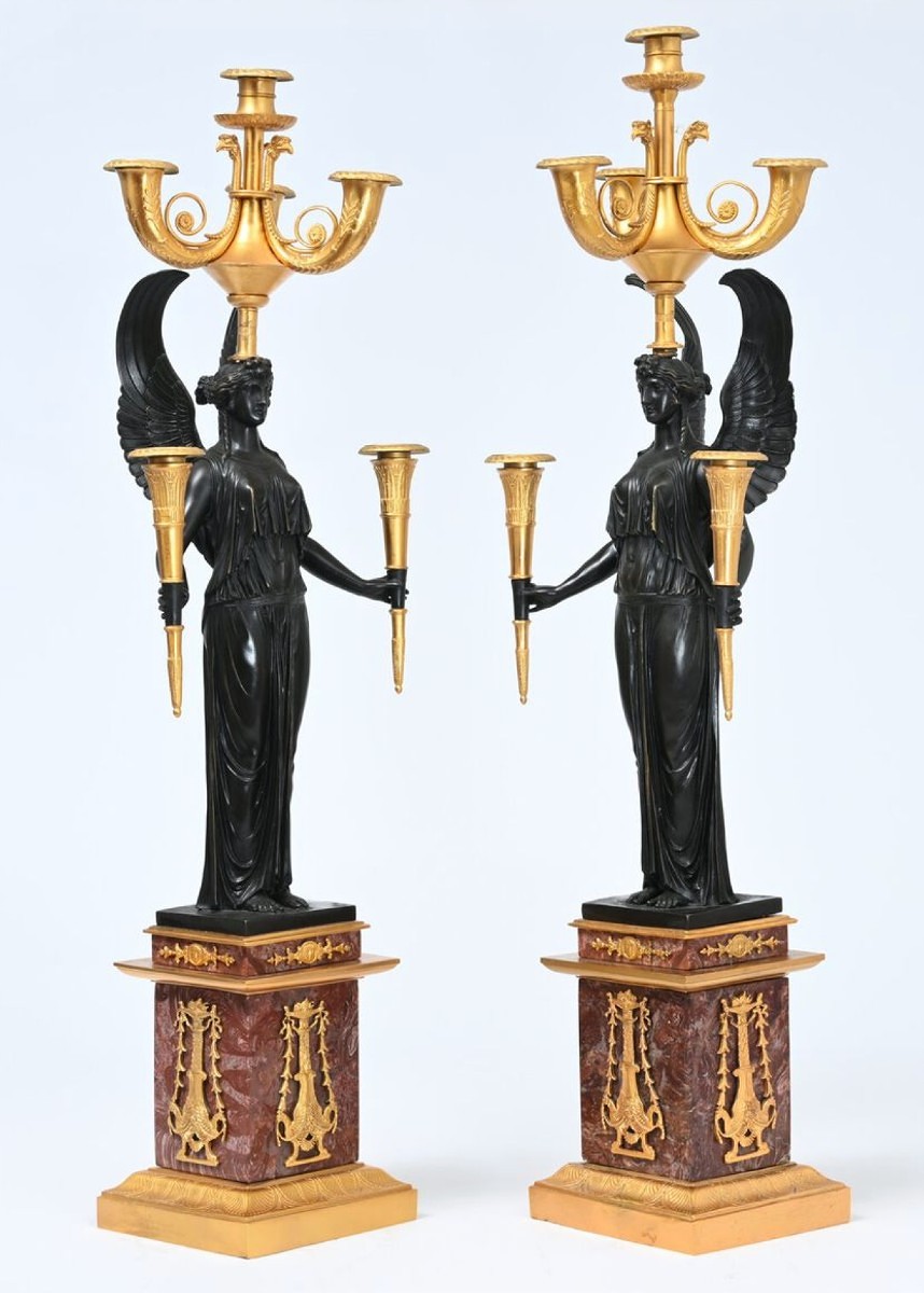 Pair Of Empire Style Candelabras 