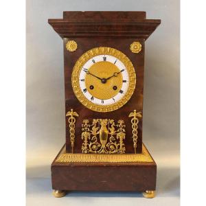 Empire Period Griotte Marble Borne Clock – 19th Century