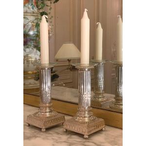 Pair Of Louis XVI Period (18th Century) Candlesticks