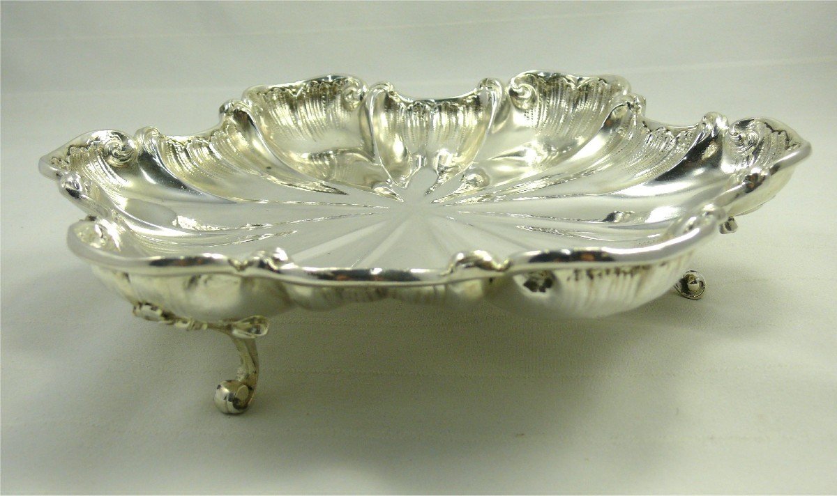 Cup On Polylobed Feet, Sterling Silver Minerva, Louis XV Style.-photo-4