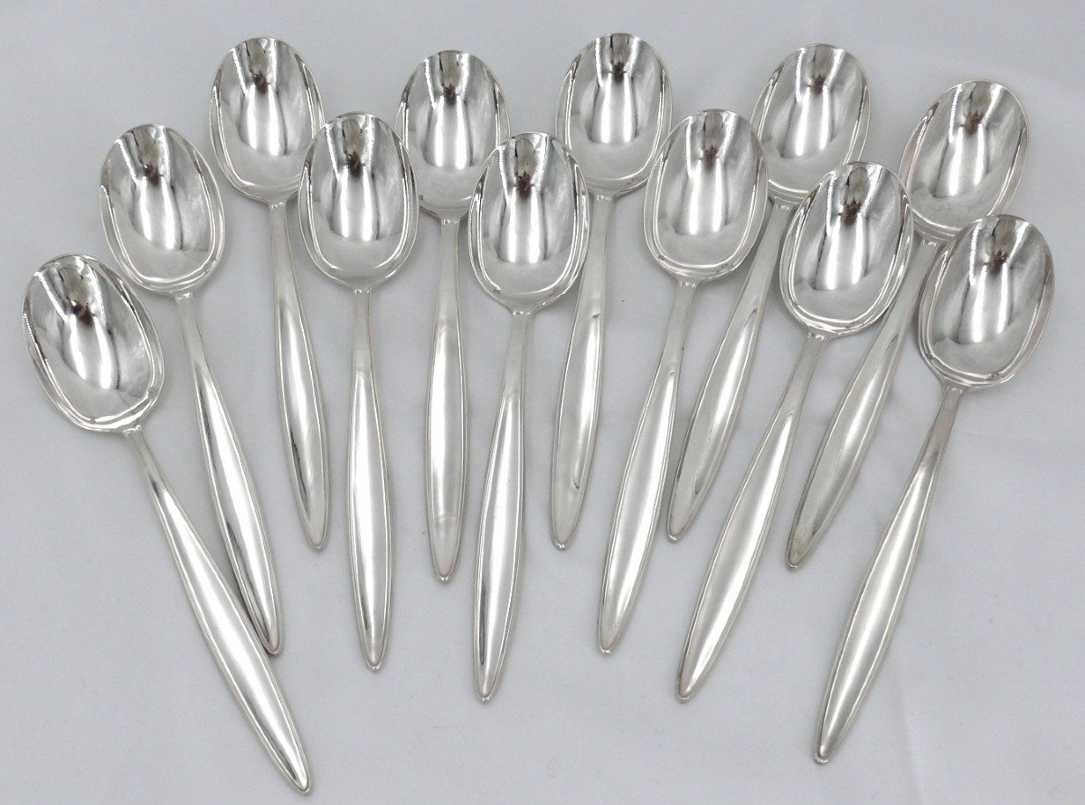 Saint Médard, 108-piece Cutlery Set With Knives, Design/vintage, Silver Metal.-photo-3