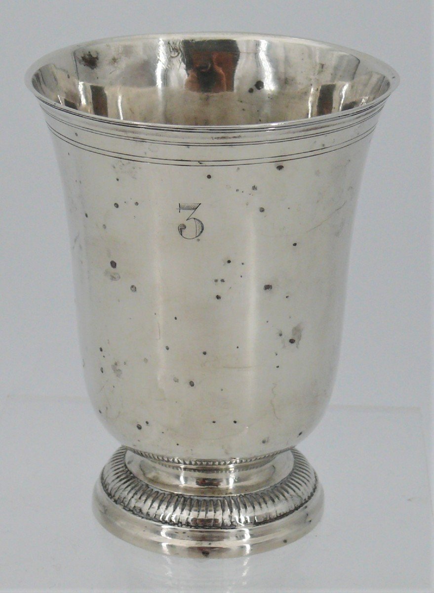 Timbale En Argent Massif, XVIIIe, Paris, 1776, Henri Nicolas Debrie.-photo-2